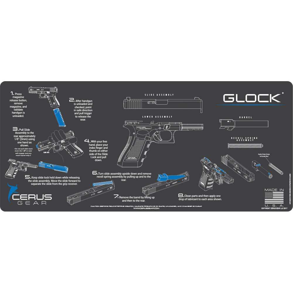 Misc. Accessories Cerus Gear Ready Series INSTRUCTIONAL 3mm PROMAT FOR GLOCK INSTRUCTIONAL 12X27 CHAR GRAY • Model: Ready Series